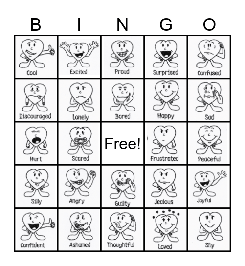 Emotions! Bingo Card