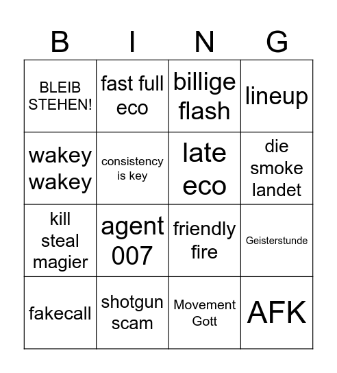 [C]lown [S]how Bingo Card