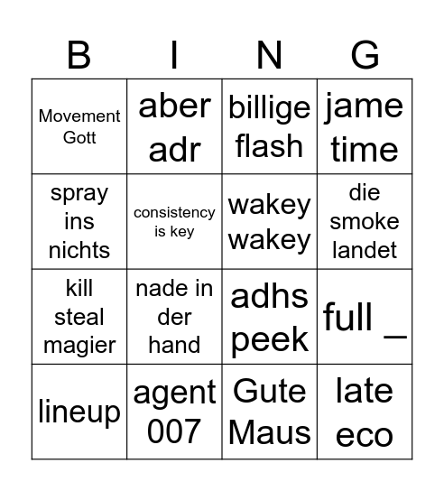 [C]lown [S]how Bingo Card