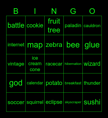 infinite craft Bingo Card