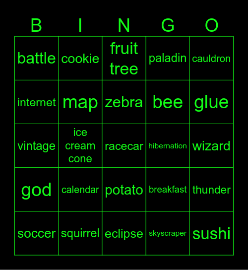 infinite craft Bingo Card