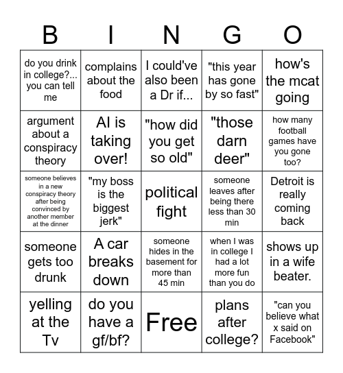 Google Docs Bingo Card