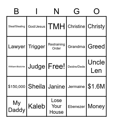 Kerri Bingo Card