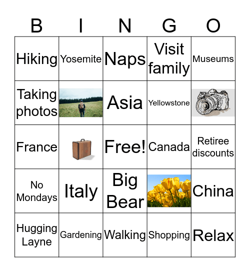 Helen's Retirement Bingo! Bingo Card