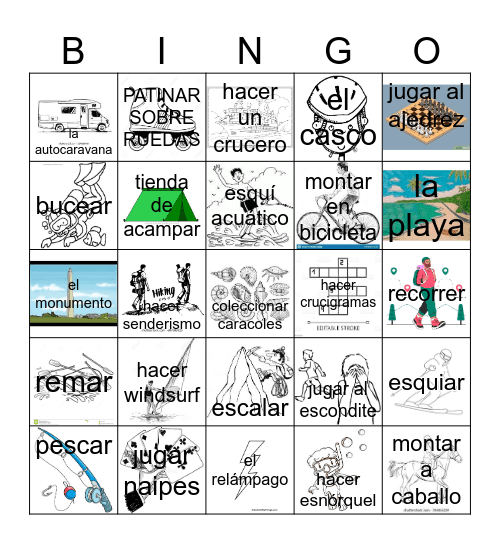 CCHS--SPANISH 3 ¿Qué hiciste el verano pasado? Bingo Card