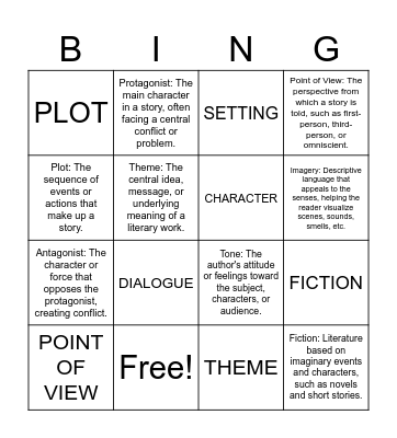 LITERARY BINGO Card