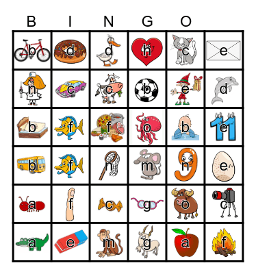 A-O Bingo Card