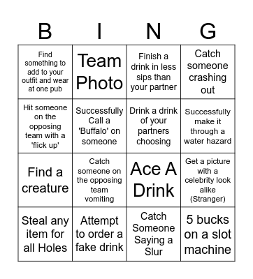 Sheet B Bingo Card