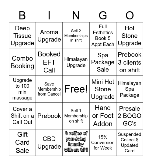 November Front Desk Bingo Card