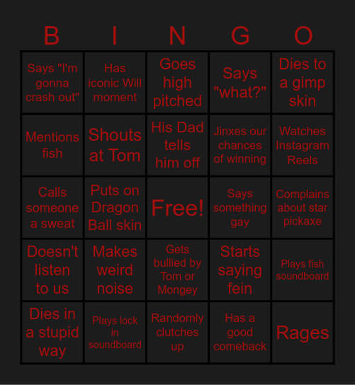 Friend Bingo 2 Bingo Card