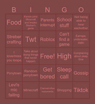 VC Bingo Card