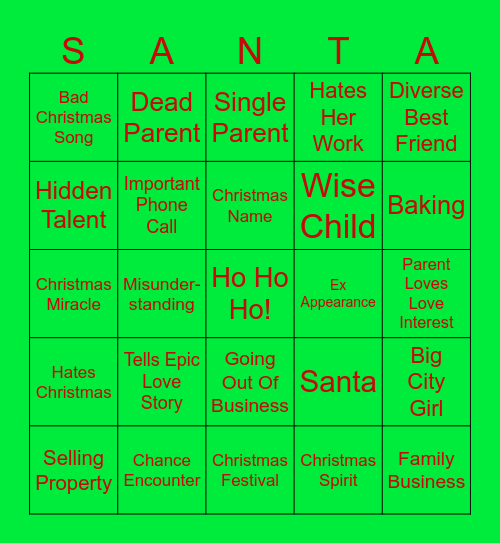 Christmas Bingo Card