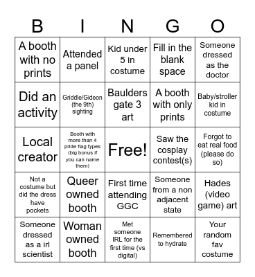 Geek girl con 2024 Bingo Card