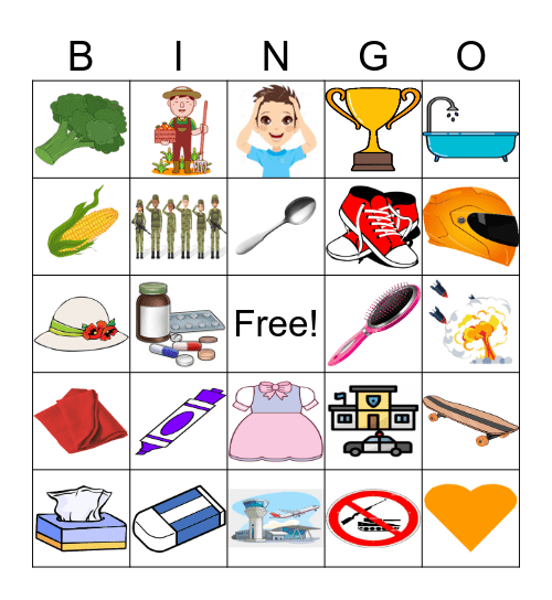 Vocabulary Bank Bingo Card