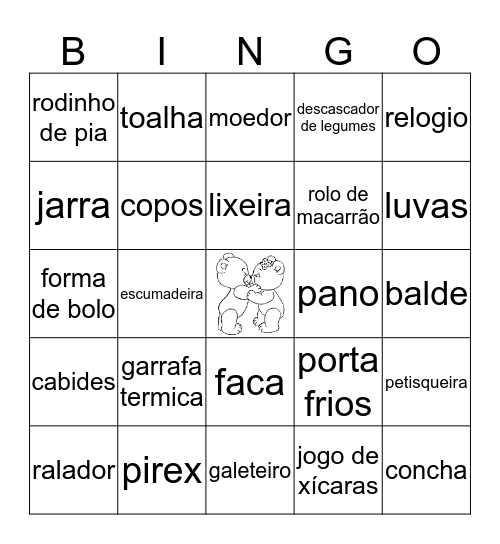 Bingo do  Chá da Gra Bingo Card
