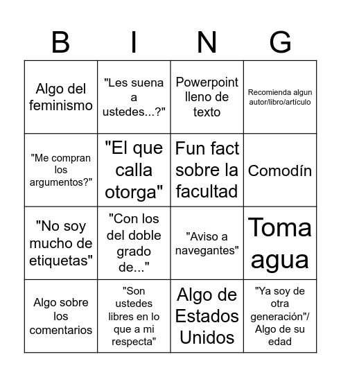 Derecho romano Bingo Card