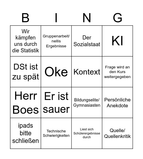 Stieber Bingo geht in die nächste Runde Bingo Card