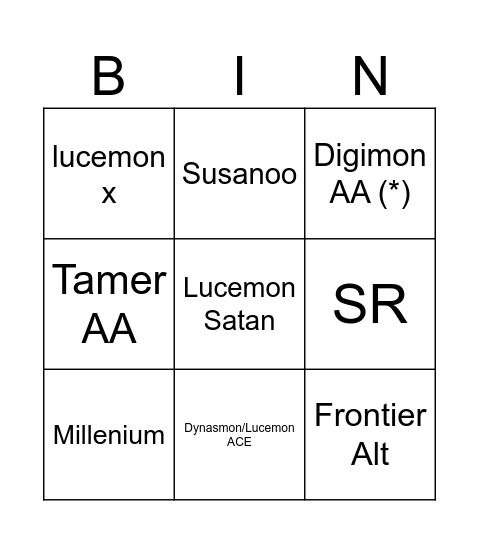 locura cartonil Bingo Card