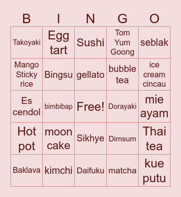 czaesua Bingo Card