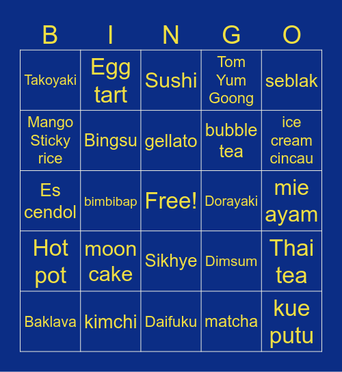 Asa Bingo Card