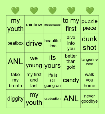 💚 7DREAM LONDON 💚 Bingo Card