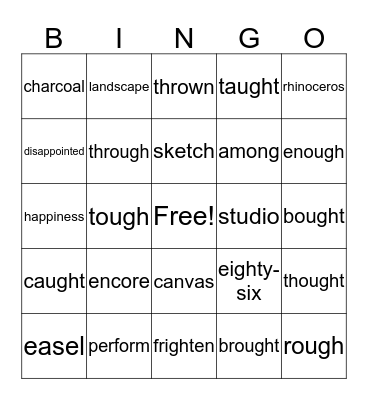 Encore for Eleanor  &  Claude Monet Bingo Card