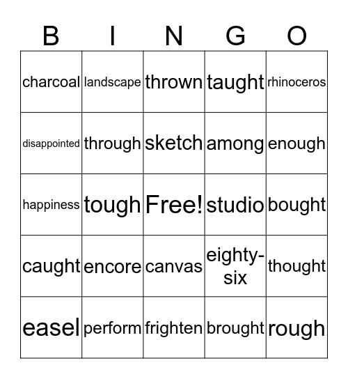 Encore for Eleanor  &  Claude Monet Bingo Card