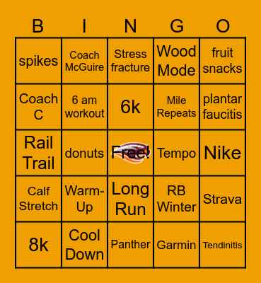 XC Bingo Card