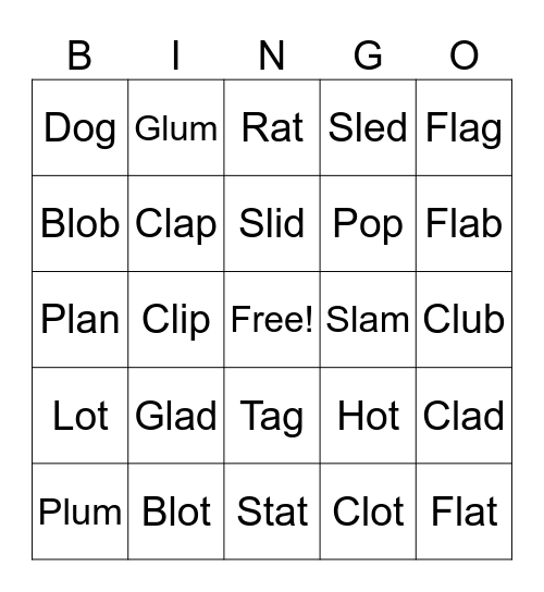 L blends Bingo Card