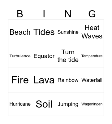 Pyrus Bingo Card