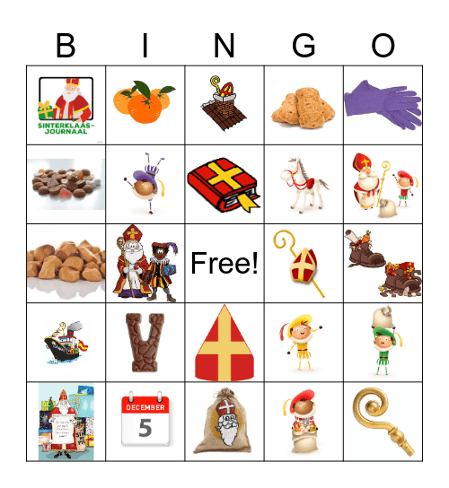 Sinterklaas Bingo Card