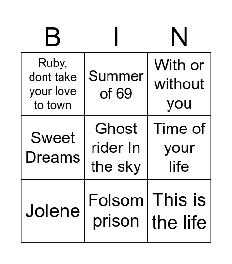 Sordal-bingo Card