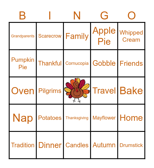 Thanksgiving Bingo Card