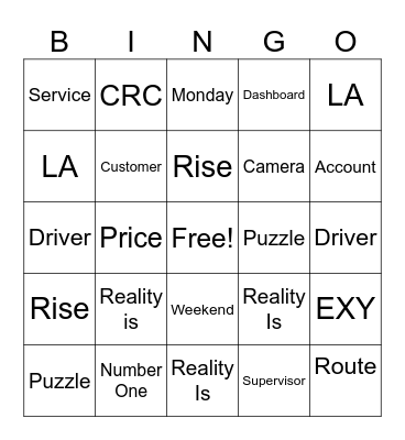 DON JON BINGO Card