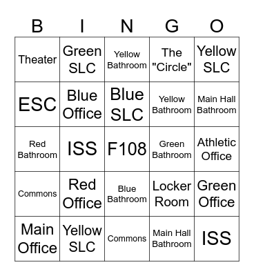 Where have I been today? Bingo Card