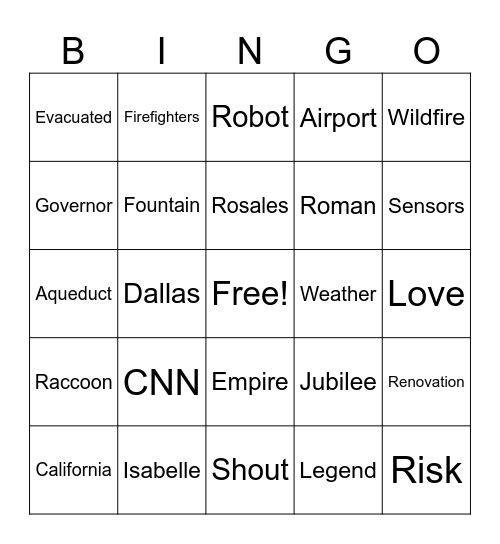 CNN 10 11/8/24 Bingo Card