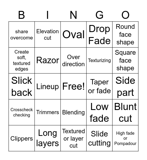 Barber ch14 Bingo Card