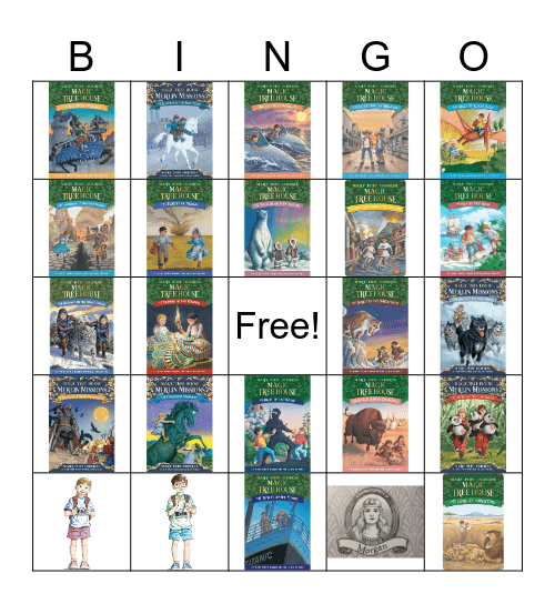 Magic Tree House Bingo Card