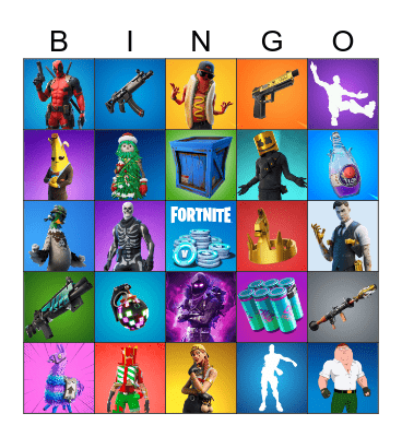 Fortnite Bingo Card