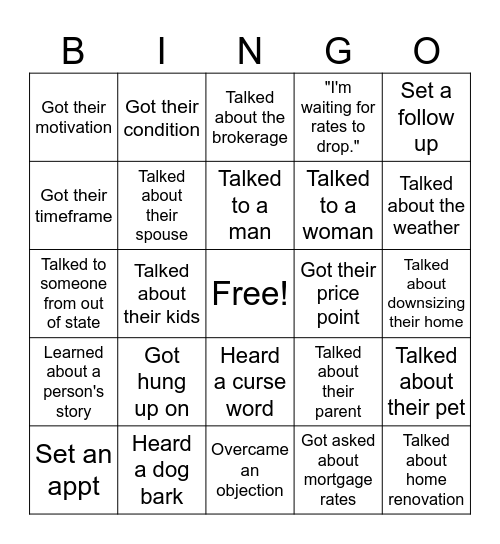 Hausten West Bingo Card