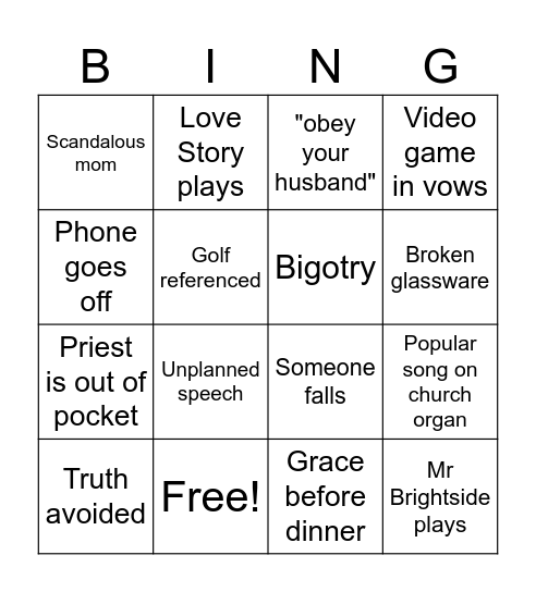 Tampa Twerkin Bingo Card