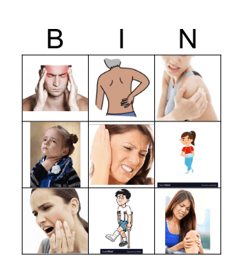 Health Problems Bingo Card