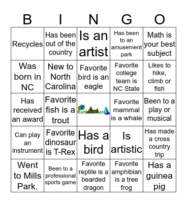 Earth People Bingo 2 Bingo Card