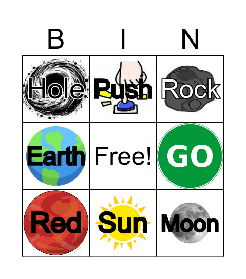 Space Bingo Card