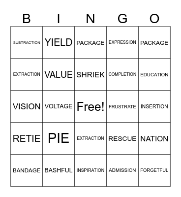 VOLUME 4 Bingo Card