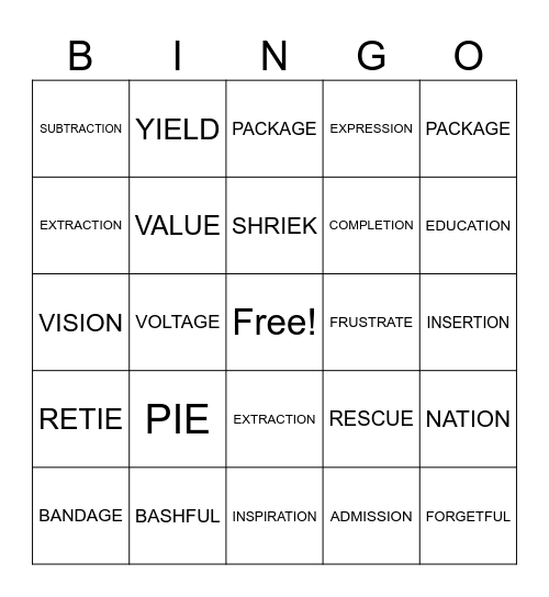 VOLUME 4 Bingo Card