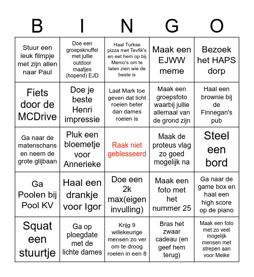 EJL 25 Bingo Card