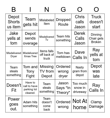 Costco Bingo Card