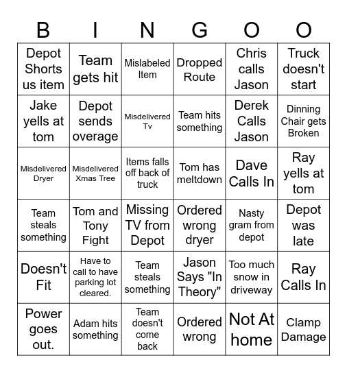 Costco Bingo Card