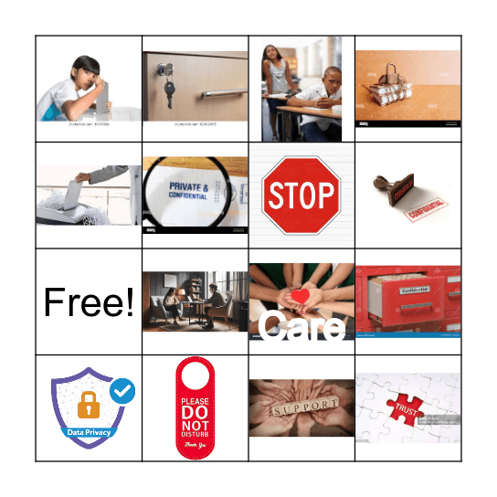 I will respect confidentiality.                Personal matters such as health conditions, injuries, or like issues related to team members, clients and volunteers will not be shared with others Bingo Card